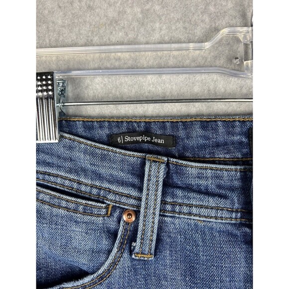 Talbots Stovepipe Jeans Indigo Wide-Leg Crop Denim Western Y2K - Picture 4 of 12